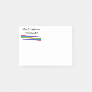Post-it® Quand Avez-Vous Choisi L'Hétérosexualité ?