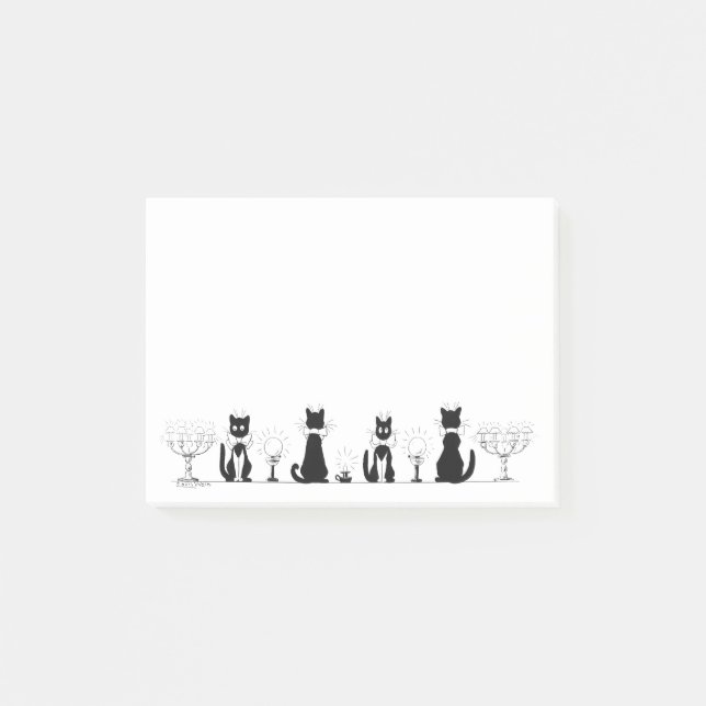 Post-it® Quatre chats noirs, Louis Wain (Devant)