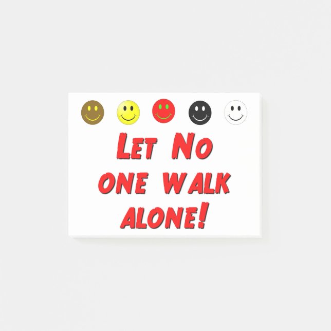 Post-it® Que Personne Ne Marche Seul (Devant)