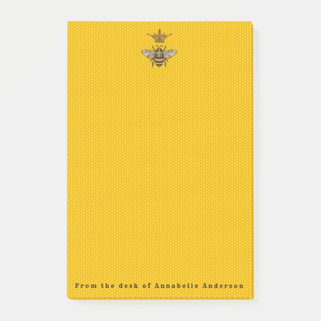 Post-it® Queen Bee avec couronne ornée Notes postales (Devant)