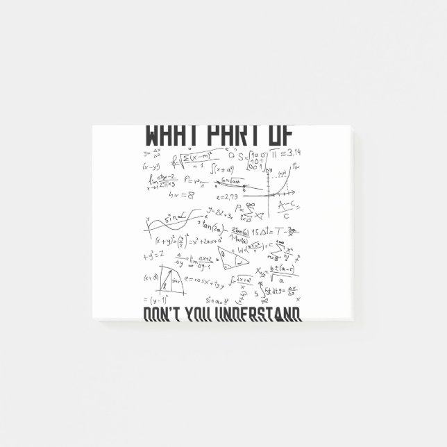 Post-it® Quelle partie de Ne comprenez-vous pas ? (Devant)