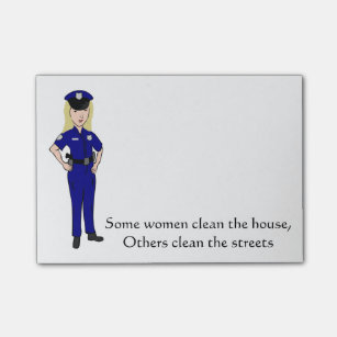 Post-it® Quelques femmes nettoient l'humour de policier
