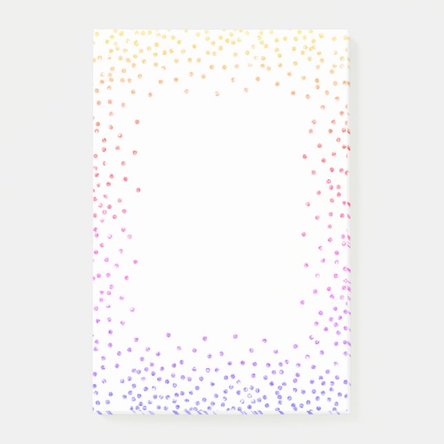Post-it® Rainbow Confetti Post it Notes (Devant)