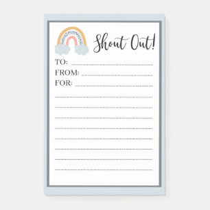 Post-it® Rainbow Happy Teacher Post It Notes