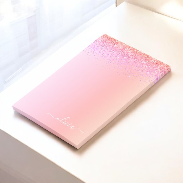 Post-it® Rainbow Pastel Girly Parties scintillant Metal Nom (Créateur téléchargé)