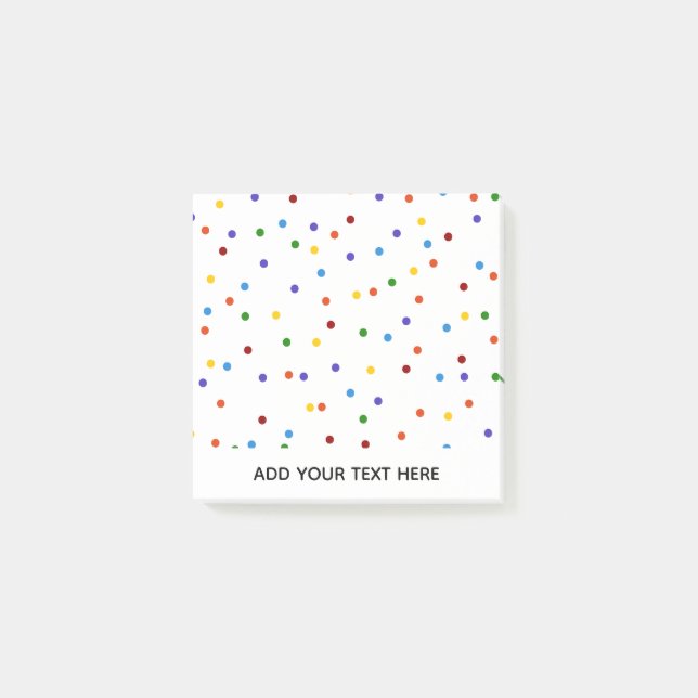 Post-it® Rainbow Polka Dot Confetti (Devant)