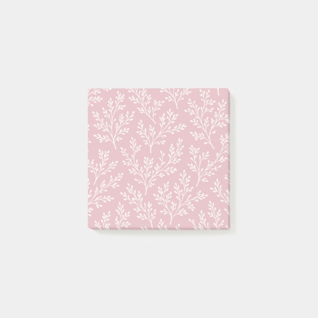 Post-it® Rameaux de forêt neutres - Rose apaisé (Devant)