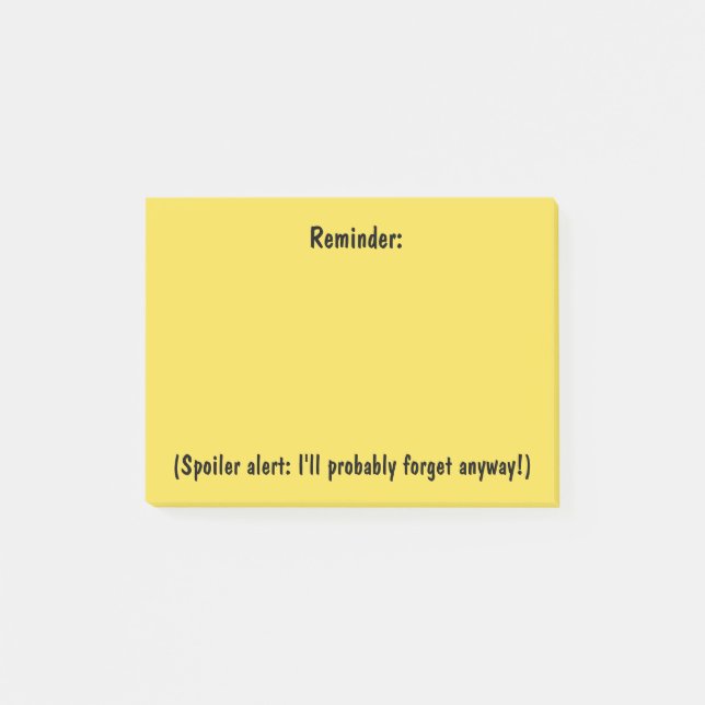 Post-it® Rappel avec les notes collantes d'une alerte de (Devant)