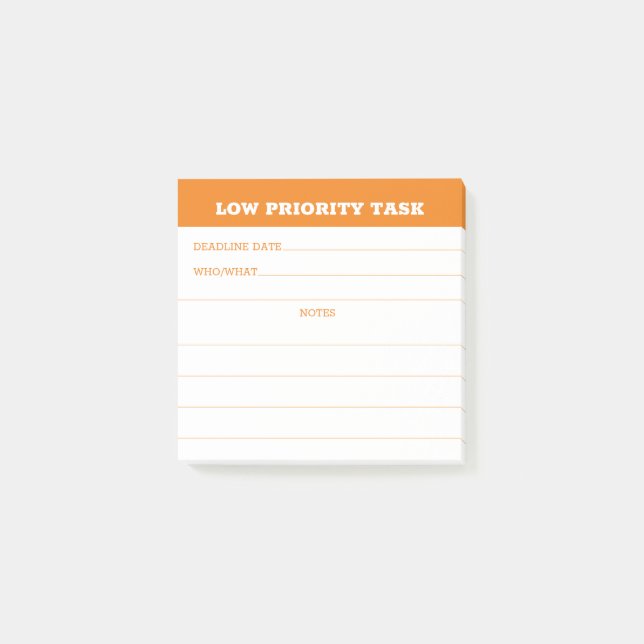 Post-it® Rappel de tâches de faible priorité pour les emplo (Devant)