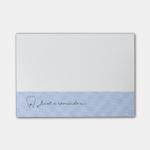 Post-it® Rappel dentaire à motif bleu clair