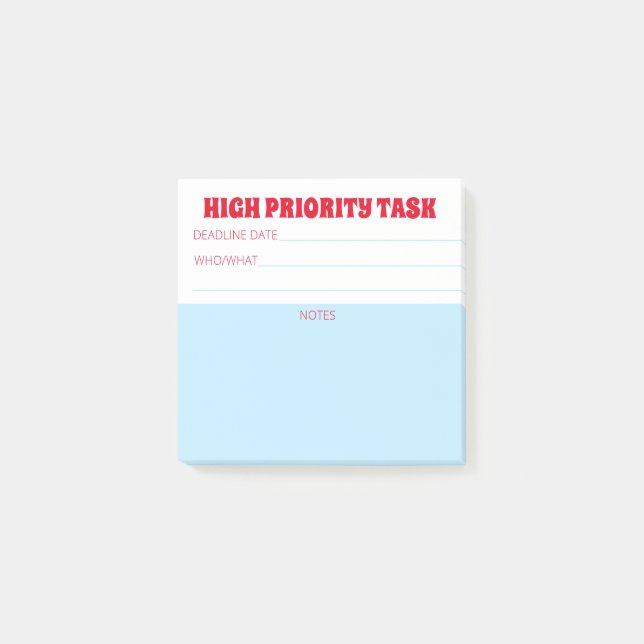 Post-it® Rappel des tâches hautement prioritaires des emplo (Devant)