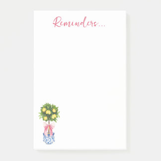 Post-it® Rappels de l'arbre Topiaire au citron rose