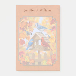 Post-it® Rassemblement d'oiseaux Orange d'automne