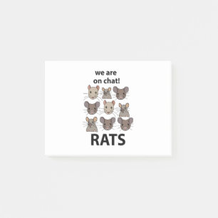 Post-it® Rats Animal Nous sommes sur le chat Drôles Rats