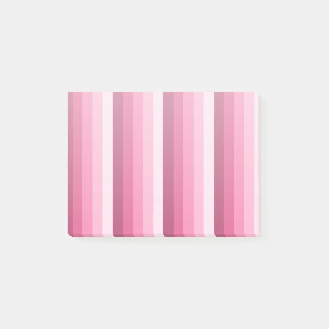 Post-it® Rayures d'ombre rose (Devant)