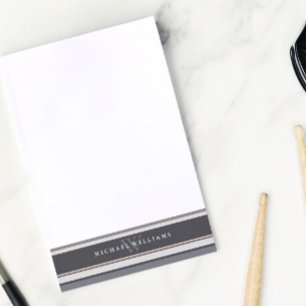 Post-it® Rayures neutres Monogrammes