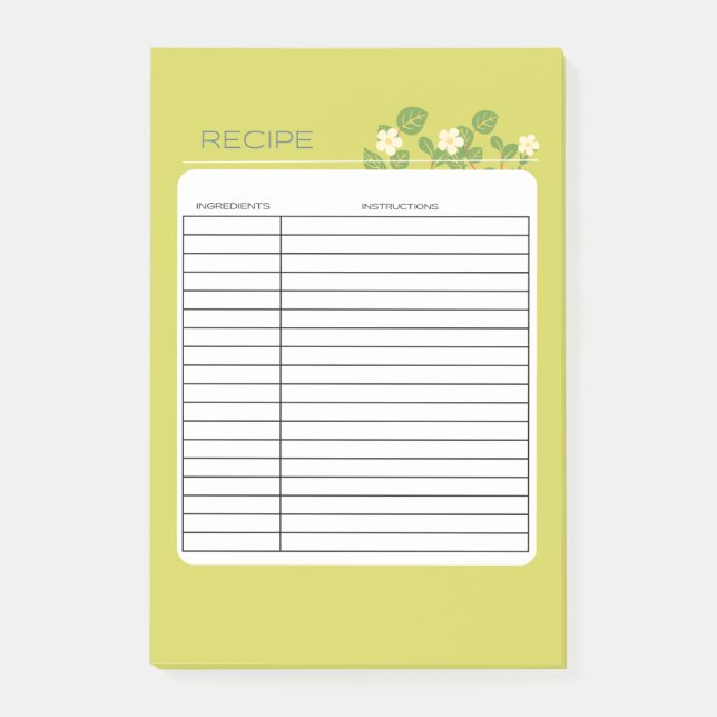 POST-IT® RECETTE (Devant)
