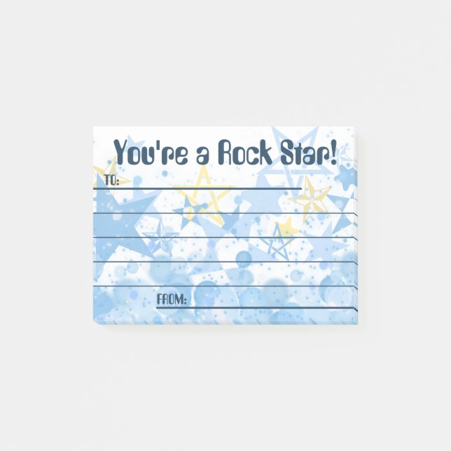 Post-it® Récompense des employés Prix post-it rock étoile (Devant)