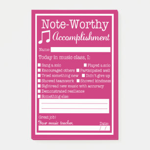 Post-it® Reconnaissance des étudiants de la classe musicale