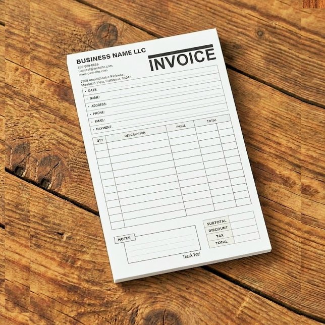 Post-it® Reçus de vente simples (formulaires de paiement) B (company name invoice book, small business payment forms)