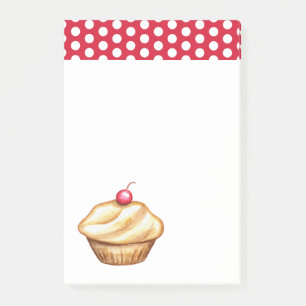 Post-it® Red Cherry Cupcake Post It Notes
