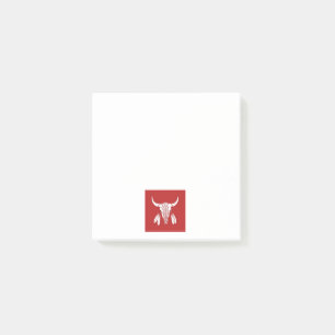 Post-it® Red Ghost Dance Buffalo pattes blanches