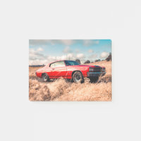 Red Muscle Car en herbe.