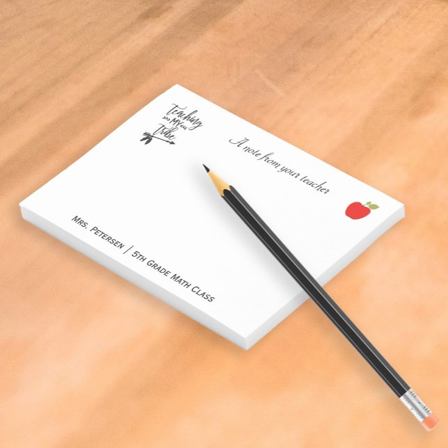 Post-it® Red pomme drôle de typographie citation nom du pro (Créateur téléchargé)