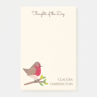 Post-it® Réflexions du printemps de Robin illustré à la mai