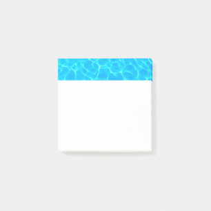Post-it® Réflexions sur l'eau de la piscine bleu chatoyante