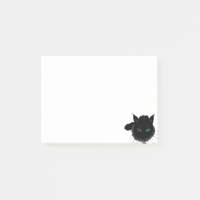 Post-it® Regarde de chatte noire (Devant)