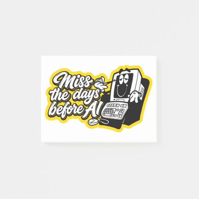 Post-it® Regrette les jours d'avant l'IA (Devant)