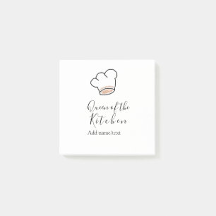 Post-it® Reine de la cuisine chef cuisinier ajouter nom cou