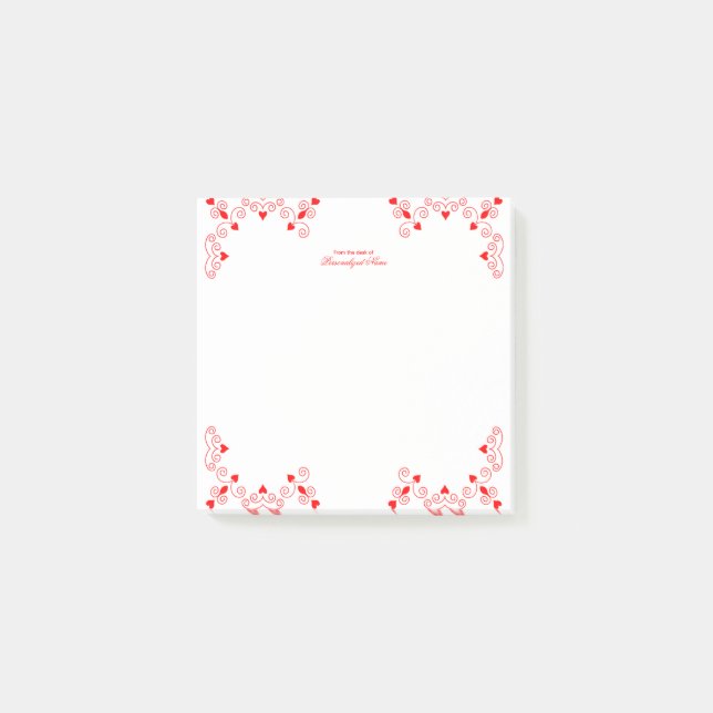 Post-it® Reine des Coeurs - Rouge (Devant)