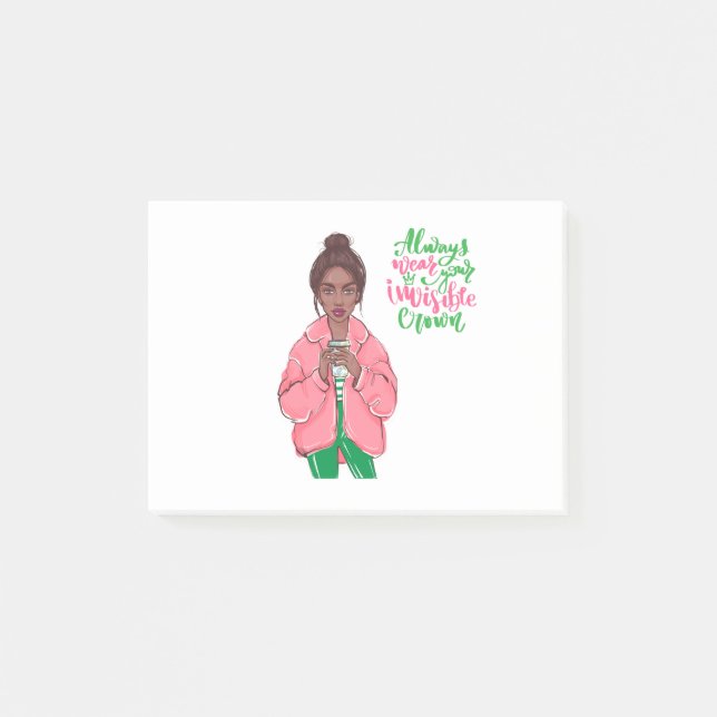 Post-it® Reine rose et verte (Devant)