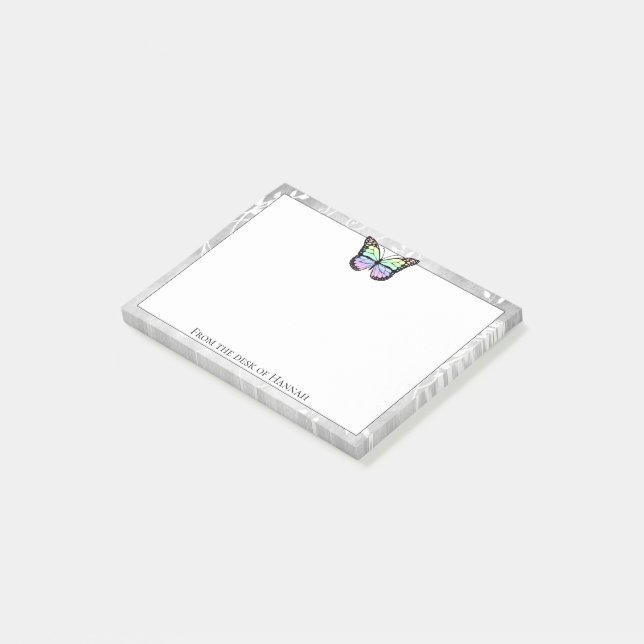 Post-it® Remarques brillantes sur le papillon arc-en-ciel (Incliné)