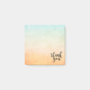 Post-it® Remerciement Or Amour Cœur Aquarelle