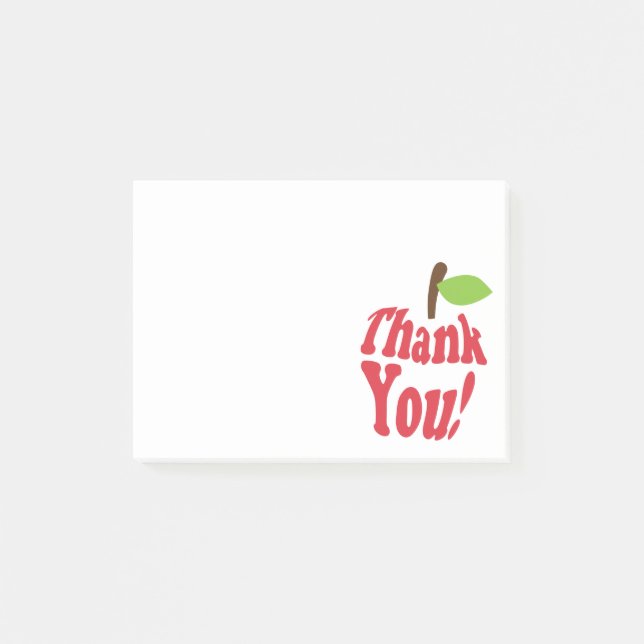 Post-it® Remerciement Rouge Appreciation de la Pomme (Devant)