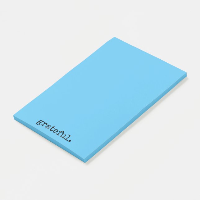 Post-it® remerciement typographie bleu (Incliné)