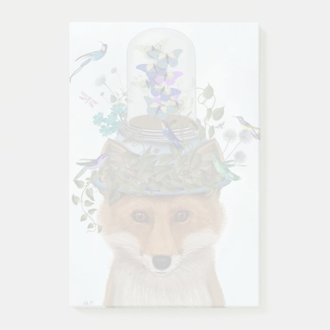 Post-it® Renard avec papillon Bell Jar (Devant)