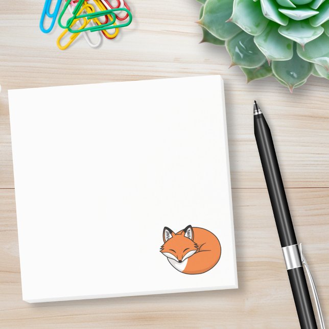 Post-it® Renard de dessin animé endormi (Créateur téléchargé)