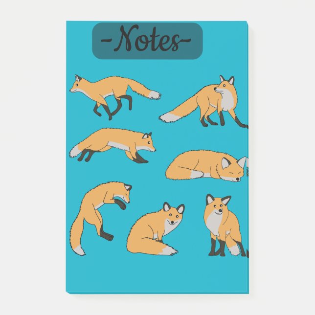 Post-it® Renards roux (Devant)