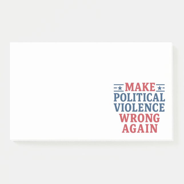 Post-it® Rendre la violence politique incorrecte (Devant)