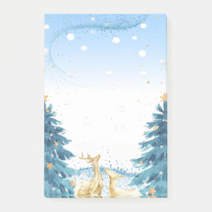 Post-it® Rennes en or,Sapins bleus