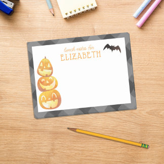 Post-it® Repas personnalisé pour enfants avec citrouilles h