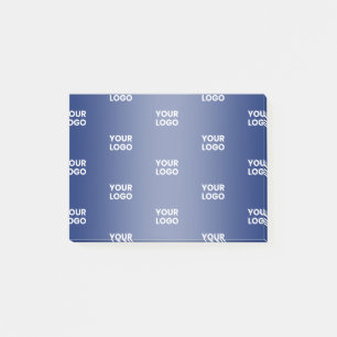 Post-it® Répétition du logo de l'entreprise   Marine Blue G