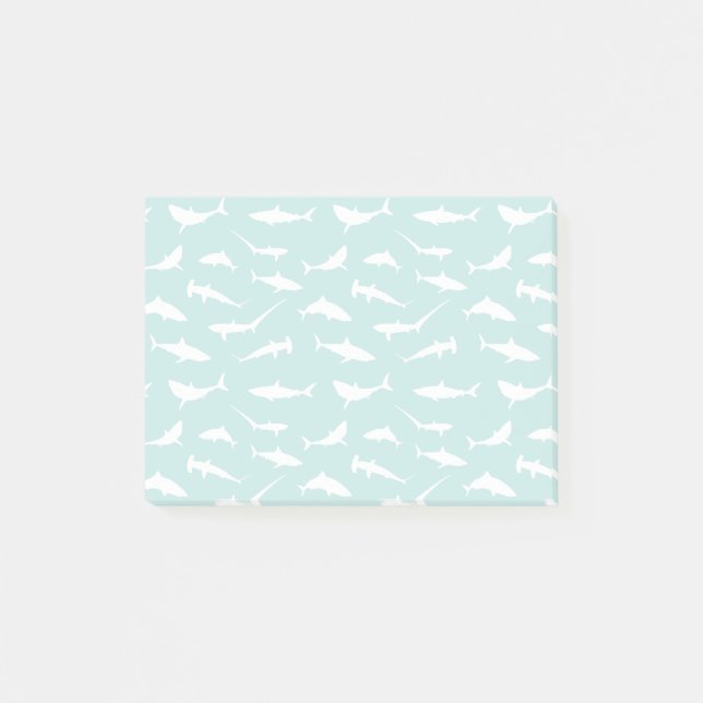 Post-it® Requins nager bleu et blanc nouveauté (Devant)