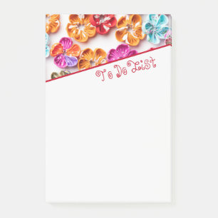 Post-it® Ressort tissu cousu artisanal Fleurs Multicolor