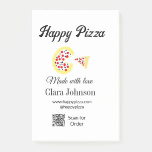 Post-it® Restaurant de pizza café pizzeria scannez le code 