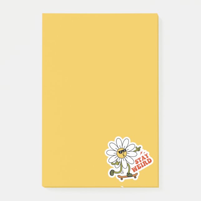 Post-it® Restez bizarre Skateboard Daisy (Devant)